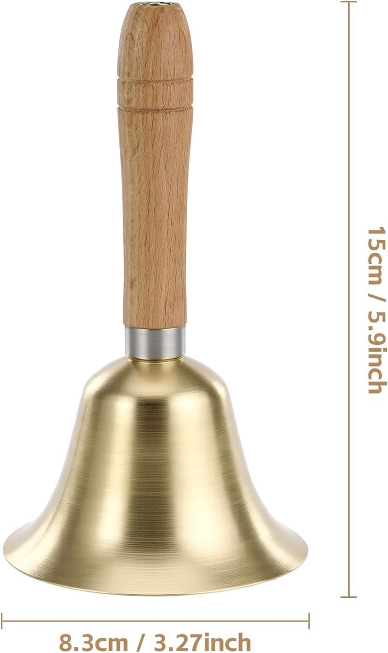 Flezoo Super Loud Hand Bell - Solid Brass Call Bell for Elderly at Home, Wedding, Animal Training, Office, Dinner, Meditation, Musical Teaching and Service(3.15inch) - Image 2